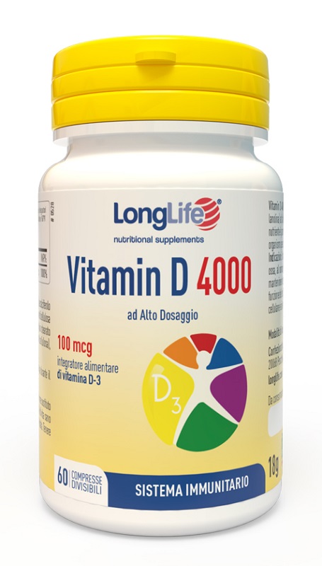 LONGLIFE VITAMIN D 4000UI 60 COMPRESSE DIVISIBILI - farmasconti.eu