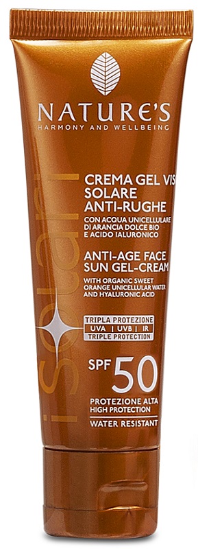 NATURE'S I SOLARI CREMA GEL VISO ANTIRUGHE SPF50 50 ML - farmasconti.eu