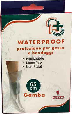 WATERPROOF PROTEZIONE PER GESSO E BENDAGGI PER GAMBA 65 CM RIUTILIZZABILE - farmasconti.eu