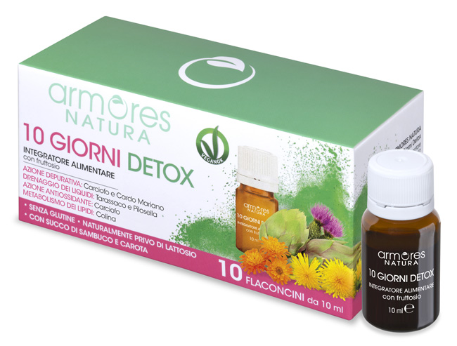 ARMORES NATURA 10 GIORNI DETOX 10 FLACONCINI DA 10 ML - farmasconti.eu