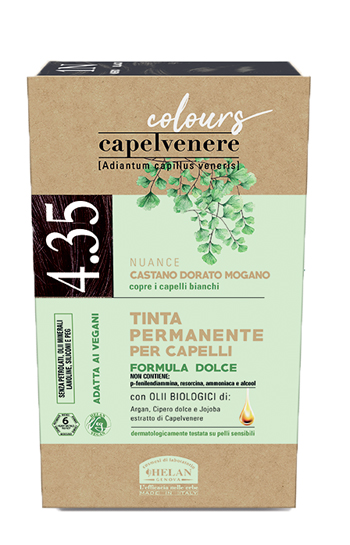 CAPELVENERE COLOURS TINTA CAPELLI 4,35N CASTANO DORATO MOGANO - farmasconti.eu