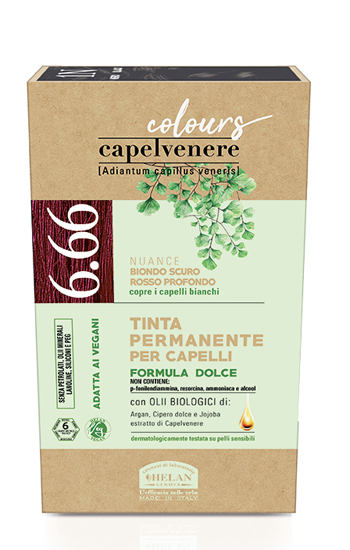 CAPELVENERE COLOURS TINTA CAPELLI 6,66N BIONDO SCURO ROSSO PROFONDO - farmasconti.eu