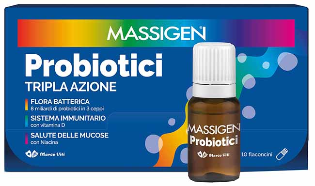 MASSIGEN PROBIOTICI 10 FLACONCINI X 8 ML PREZZO PIENO - farmasconti.eu