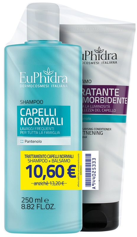 EUPHIDRA SHAMPOO CAPELLI NORMALI 250 ML + BALSAMO IDRATANTE 200 ML - farmasconti.eu