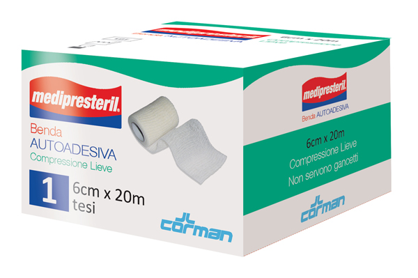 MEDIPRESTERIL BENDA AUTOADESIVA 6X2000 CM 1 PEZZO - farmasconti.eu