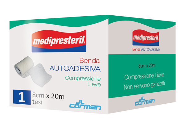 MEDIPRESTERIL BENDA AUTOADESIVA 8X2000 CM 1 PEZZO - farmasconti.eu