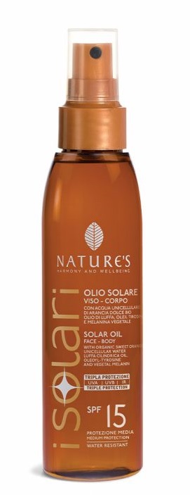 NATURE'S I SOLARI OLIO SOLARE VISO CORPO SPF 15 150 ML - farmasconti.eu