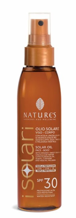 NATURE'S I SOLARI OLIO SOLARE VISO CORPO SPF 30 150 ML - farmasconti.eu