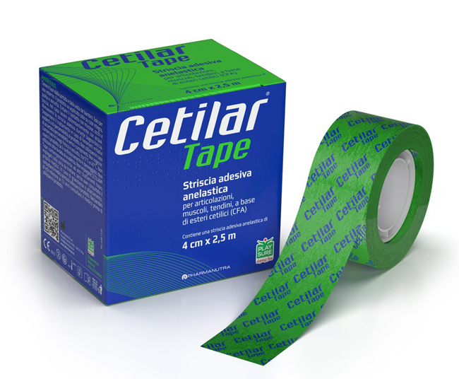 STRISCIA ADESIVA ANELASTICA CETILAR TAPE CM 4 X 2,5 M - farmasconti.eu