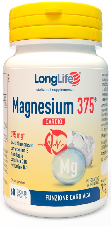 LONGLIFE MAGNESIUM 375 CARDIO 60 TAVOLETTE - farmasconti.eu
