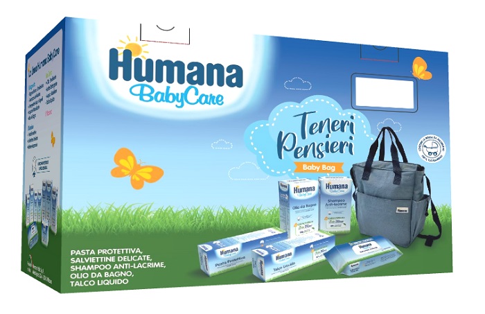 TENERI PENSIERI BABY BAG BABY CARE PASTA 100 ML + SALVIETTE 72 PEZZI + OLIO DA BAGNO 200 ML + SHAMPOO 200 ML + TALCO LIQUIDO 100 ML - farmasconti.eu