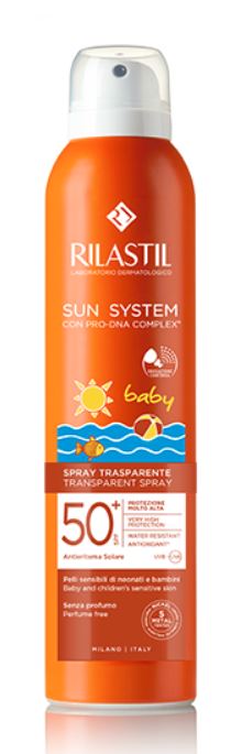 RILASTIL SUN SYSTEM BABY TRANSPARENT SPRAY SPF50+ 200 ML - farmasconti.eu