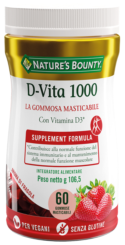 NATURE'S BOUNTY D VITA 1000 60 GOMMOSE MASTICABILI - farmasconti.eu