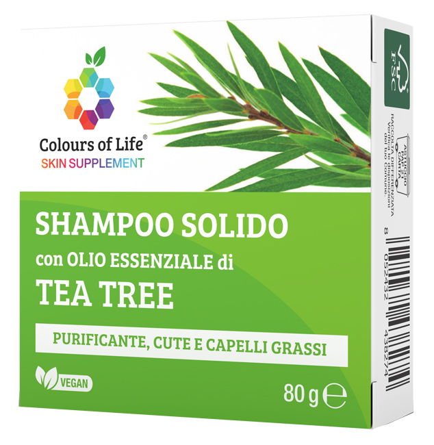 COLOURS OF LIFE TEA TREE SHAMPOO SOLIDO 80 G - farmasconti.eu