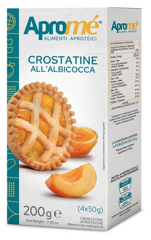 APROME' CROSTATINE ALBICOCCA 4 PEZZI DA 50 G - farmasconti.eu