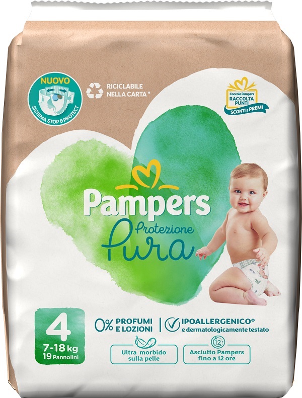 PAMPERS PROTEZIONE PURA MAXI PANNOLINI 19 PEZZI - farmasconti.eu