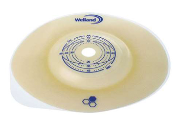 PLACCA PER COLOSTOMIA CONVESSA RITAGLIABILE AURUM2 DIAMETRO 13-25 MM FLANGIA 45 MM 5 PEZZI - farmasconti.eu