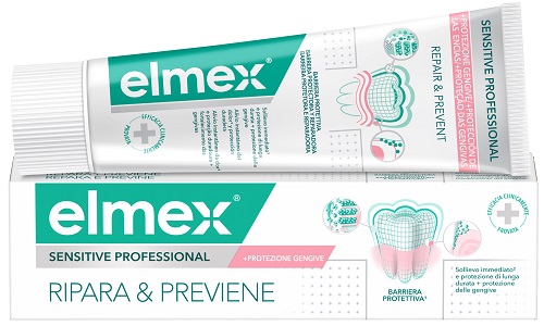 DENTIFRICIO ELMEX SENSITIVE RIPARA & PREVIENE 75 ML - farmasconti.eu