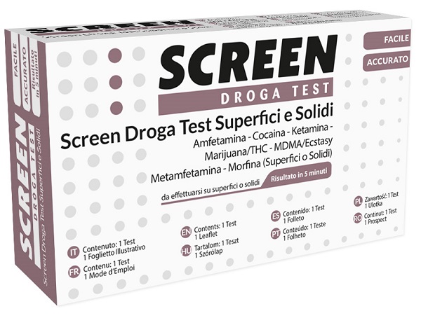 SCREEN DROGA TEST 7 DROGHE SU SUPERFICI SOLIDI O POLVERI - farmasconti.eu