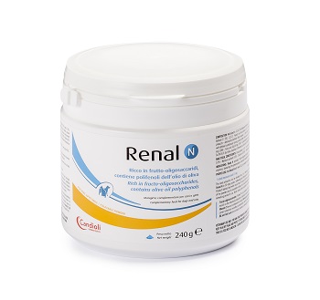 RENAL N MANGIME COMPLEMENTARE PER CANI E GATTI BARATTOLO 240 G - farmasconti.eu