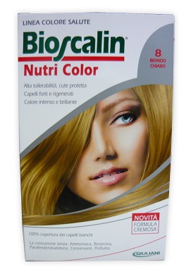 BIOSCALIN NUTRI COLOR 8 BIONDO CHIARO SINCROB 124 ML - farmasconti.eu