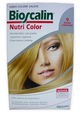 BIOSCALIN NUTRI COLOR 9 BIONDO CHIARISSIMO SINCROB 124 ML - farmasconti.eu