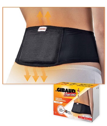 GIBAUD CINTURA TERMOATTIVA  RIUTILIZZABILE + 8 CEROTTI AUTORISCALDANTI - farmasconti.eu
