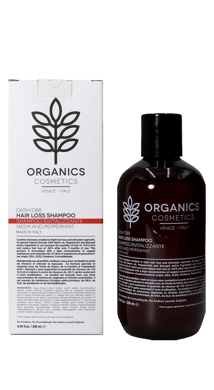 ORGANICS PHARM HAIR LOSS SHAMPOO NEEM OIL AND PEPPERMINT 250 ML - farmasconti.eu