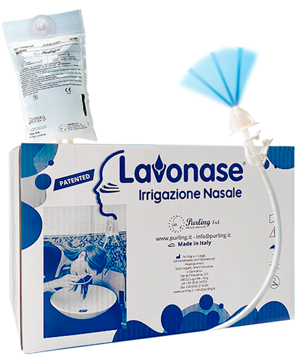 LAVONASE 2 BLISTER STERILI + 10 SACCHE SOLUZIONE FISIOLOGICAPER LAVAGGI NASALI + 1 CLAMP + 1 VENTOSA - farmasconti.eu