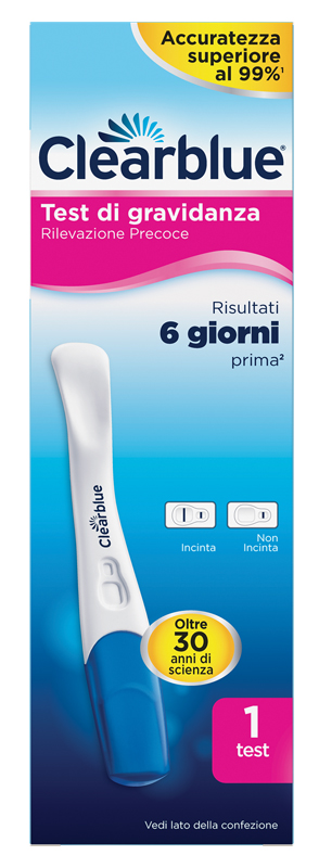 TEST DI GRAVIDANZA CLEARBLUE RILEVAZIONE PRECOCE 1 PEZZO - farmasconti.eu