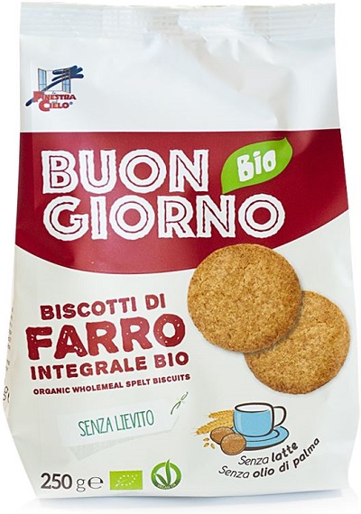 BUONGIORNOBIO BISCOTTI DI FARRO INTEGRALE SENZA LIEVITO - farmasconti.eu