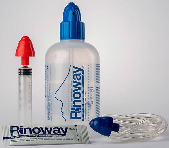 RINOWAY DOCCIA PER IRRIGAZIONE NASALE + 15 SALI ISOTONICI - farmasconti.eu