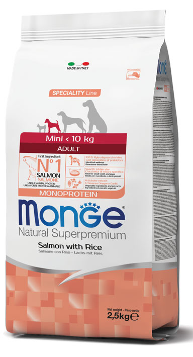 MONGE MINI ADULT SALMONE & RISO 7500 G - farmasconti.eu