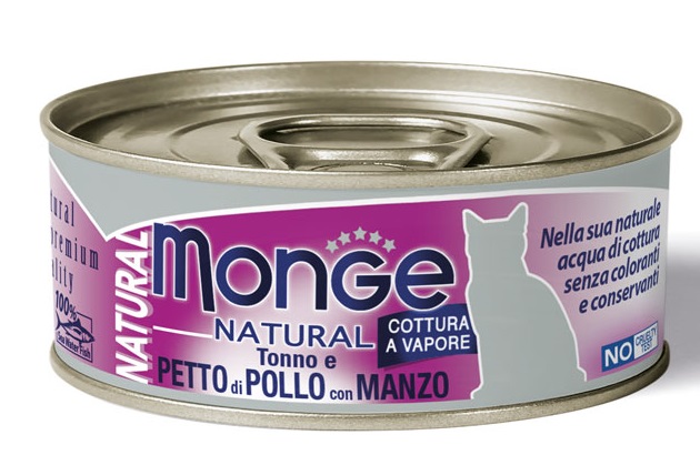 MONGE NATURAL QUALITY GATTO MONGE NATURAL PETTO DI POLLO CON MANZO 80 G - farmasconti.eu