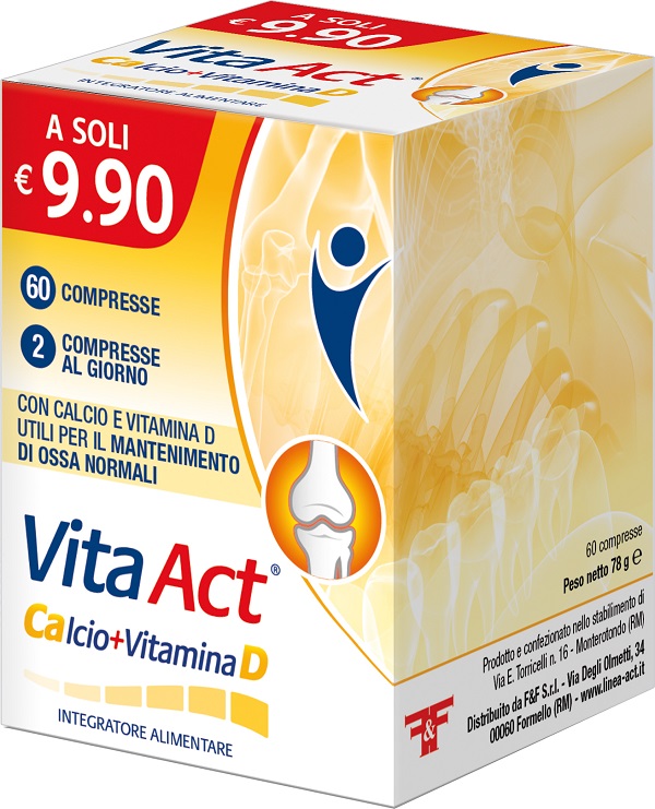 VITA ACT CALCIO + VITAMINA D 60 COMPRESSE - farmasconti.eu