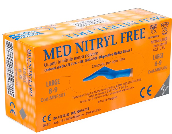 GUANTI NITRILE SENZA POLVERE LARGE 100 PEZZI GAMMADIS - farmasconti.eu
