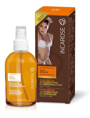 INCAROSE MAXI BRONZE OLIO SECCO ACCELERATORE DI ABBRONZATURA 125 ML - farmasconti.eu