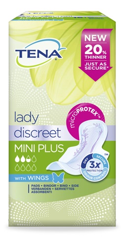PANNOLONE SAGOMATO TENA DISCREET MINI PLUS WINGS 16 PEZZI - farmasconti.eu