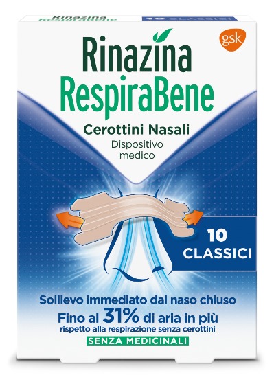 RINAZINA RESPIRABENE CEROTTI NASALI CLASSICI CARTON 10 PEZZI - farmasconti.eu