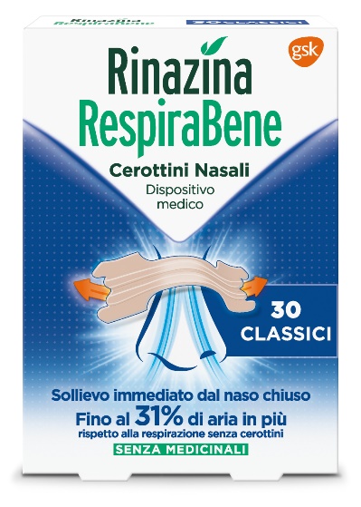 RINAZINA RESPIRABENE CEROTTI NASALI CLASSICI CARTON 30 PEZZI - farmasconti.eu
