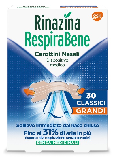 RINAZINA RESPIRABENE CEROTTI NASALI CLASSICI GRANDI CARTON 30 PEZZI - farmasconti.eu