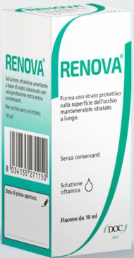 RENOVA COLLIRIO SOSTITUTO LACRIMALE A BASE DI ACIDO IALURONICO 0,4% FLACONE DA 10 ML SENZA CONSERVANTI - farmasconti.eu