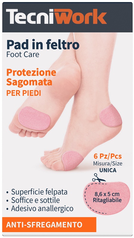 PAD IN FELTRO SAGOMATO 8,6X5CM 6 PEZZI - farmasconti.eu