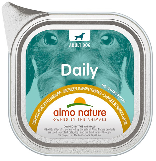 DAILY MENU DOG POLLO PROSCIUTTO FORMAGGIO 100 G - farmasconti.eu