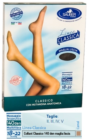 SAUBER CLASSICO COLLANT 140 DENARI MAGLIA LISCIA CAMEL 4 - farmasconti.eu