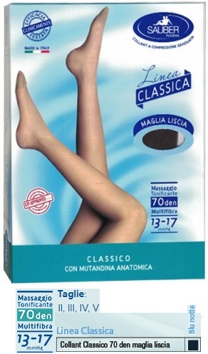 SAUBER CLASSICO COLLANT 70 DENARI MAGLIA LISCIA BLU NOTTE 4 - farmasconti.eu