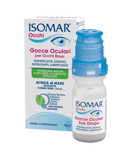 ISOMAR OCCHI GOCCE OCULARI ALL'ACIDO IALURONICO 0,20% 10 ML SENZA CONSERVANTI - farmasconti.eu
