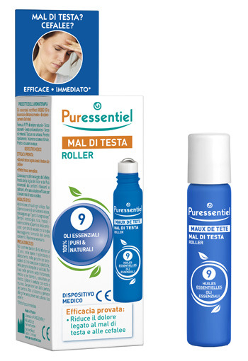PURESSENTIEL ROLLER MAL DI TESTA AI 9 OLI ESSENZIALI 5 ML - farmasconti.eu