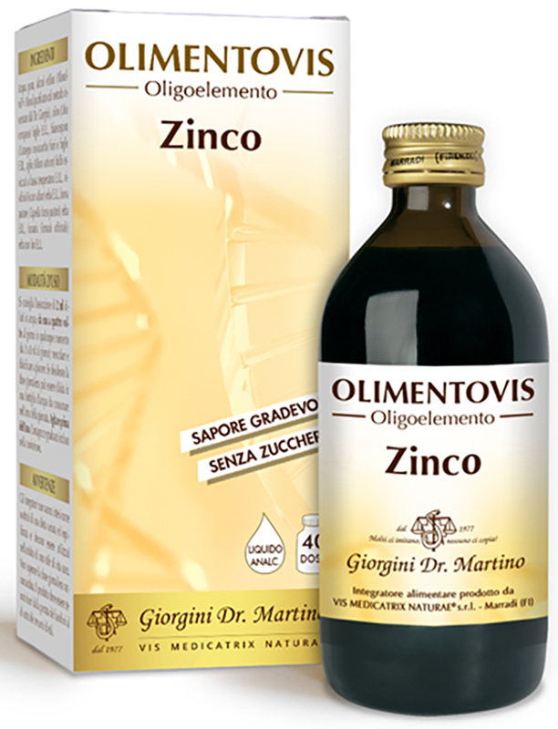 OLIMENTOVIS OLIGOELEMENTO ZINCO LIQUIDO ANALCOLICO SENZA ZUCCHERI 200 ML 40 DOSI - farmasconti.eu