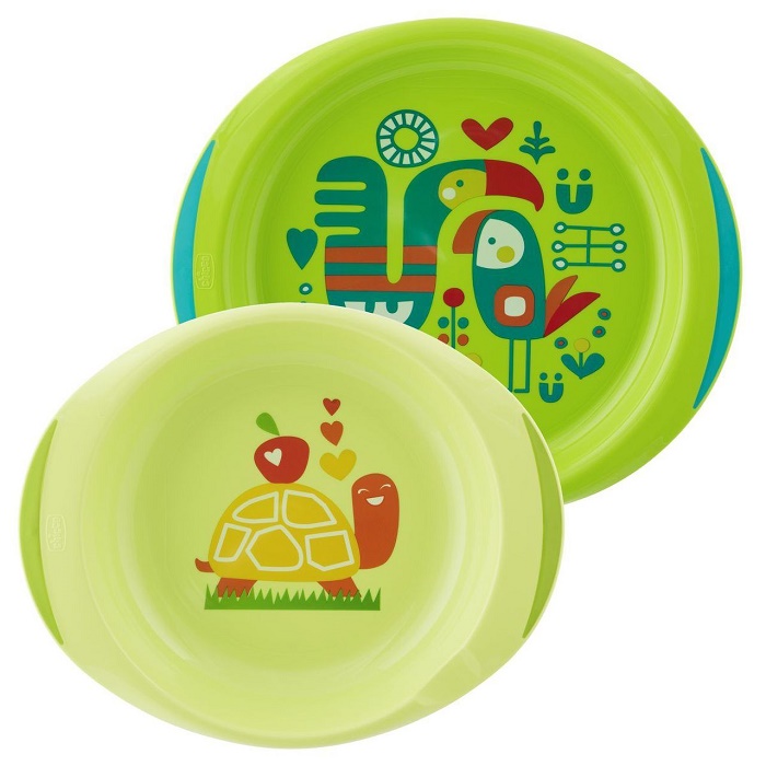 CHICCO PIATTO FONDO E PIANO 12 MESI+ AZZURRO/VERDE - farmasconti.eu